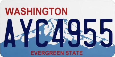 WA license plate AYC4955