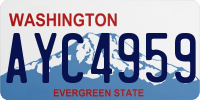 WA license plate AYC4959