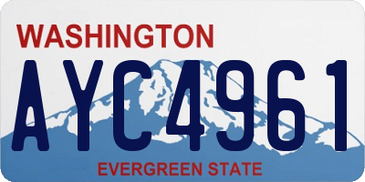 WA license plate AYC4961