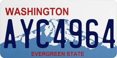 WA license plate AYC4964