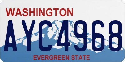 WA license plate AYC4968