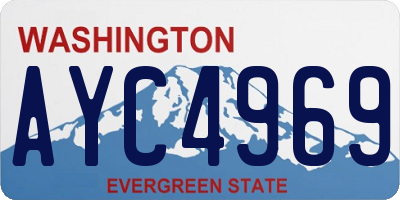 WA license plate AYC4969
