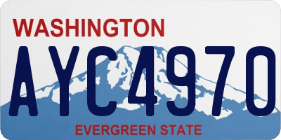 WA license plate AYC4970
