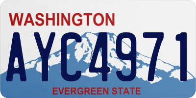 WA license plate AYC4971
