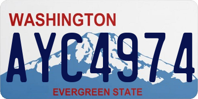 WA license plate AYC4974