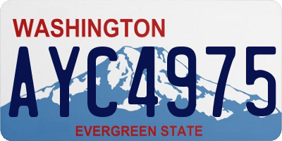 WA license plate AYC4975