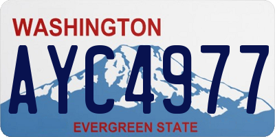 WA license plate AYC4977