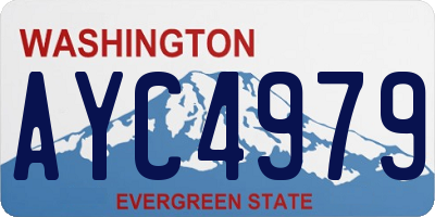 WA license plate AYC4979