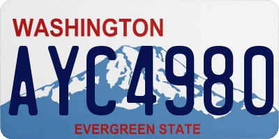 WA license plate AYC4980