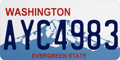 WA license plate AYC4983