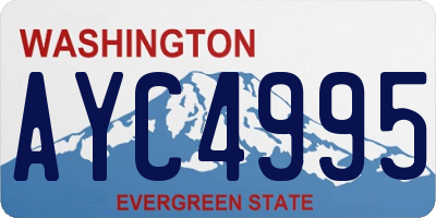WA license plate AYC4995