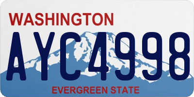 WA license plate AYC4998