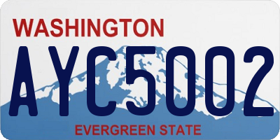 WA license plate AYC5002
