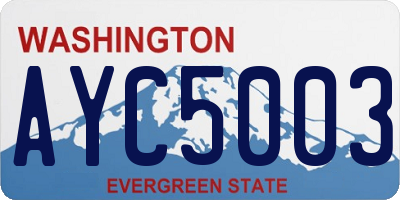 WA license plate AYC5003