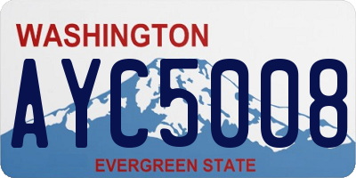 WA license plate AYC5008