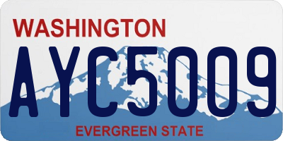 WA license plate AYC5009