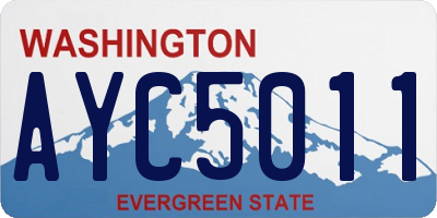 WA license plate AYC5011