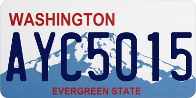 WA license plate AYC5015