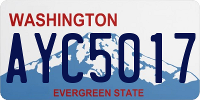 WA license plate AYC5017