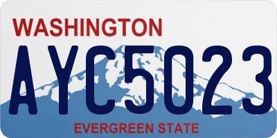 WA license plate AYC5023