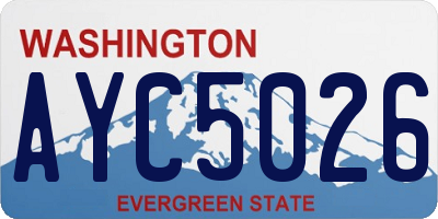 WA license plate AYC5026