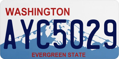 WA license plate AYC5029