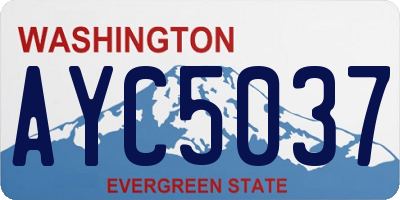 WA license plate AYC5037
