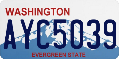 WA license plate AYC5039