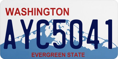 WA license plate AYC5041