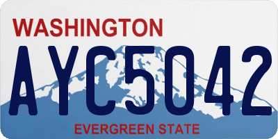 WA license plate AYC5042