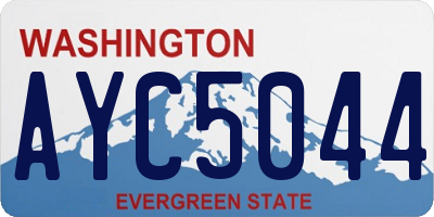 WA license plate AYC5044