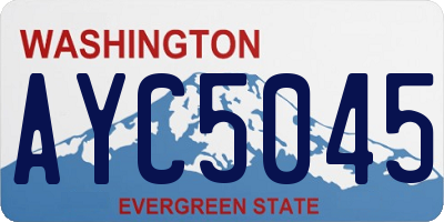 WA license plate AYC5045