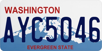 WA license plate AYC5046