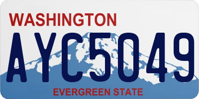 WA license plate AYC5049