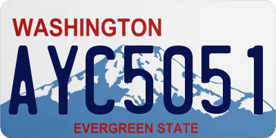 WA license plate AYC5051