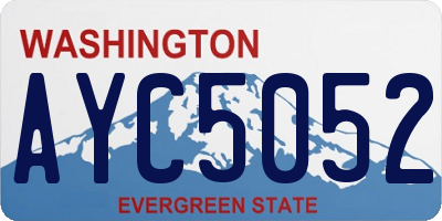 WA license plate AYC5052