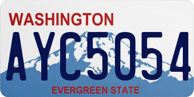 WA license plate AYC5054