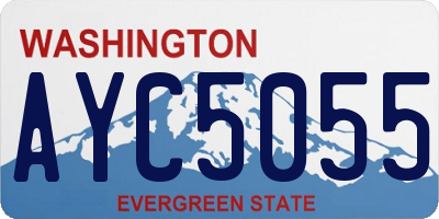 WA license plate AYC5055