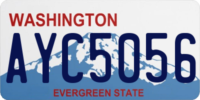 WA license plate AYC5056