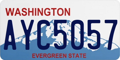 WA license plate AYC5057