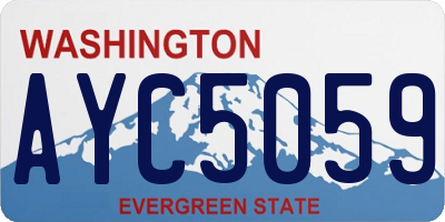 WA license plate AYC5059