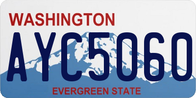 WA license plate AYC5060