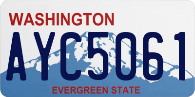 WA license plate AYC5061