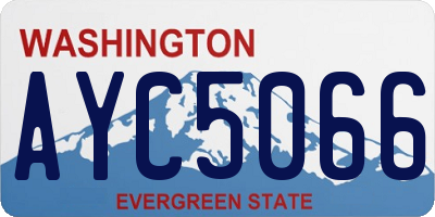 WA license plate AYC5066