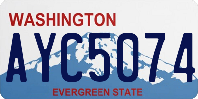 WA license plate AYC5074