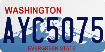 WA license plate AYC5075