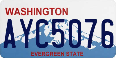 WA license plate AYC5076