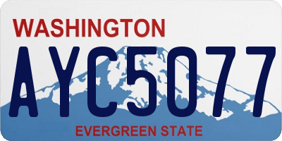WA license plate AYC5077