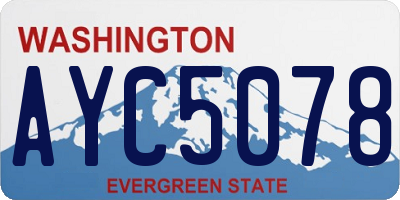 WA license plate AYC5078