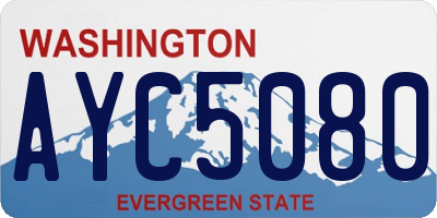 WA license plate AYC5080